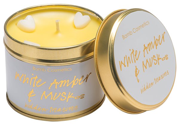 White Amber And Musk Candle