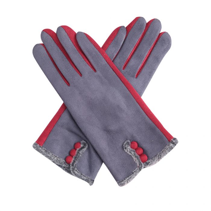 Two Tone Suede Effect Glove