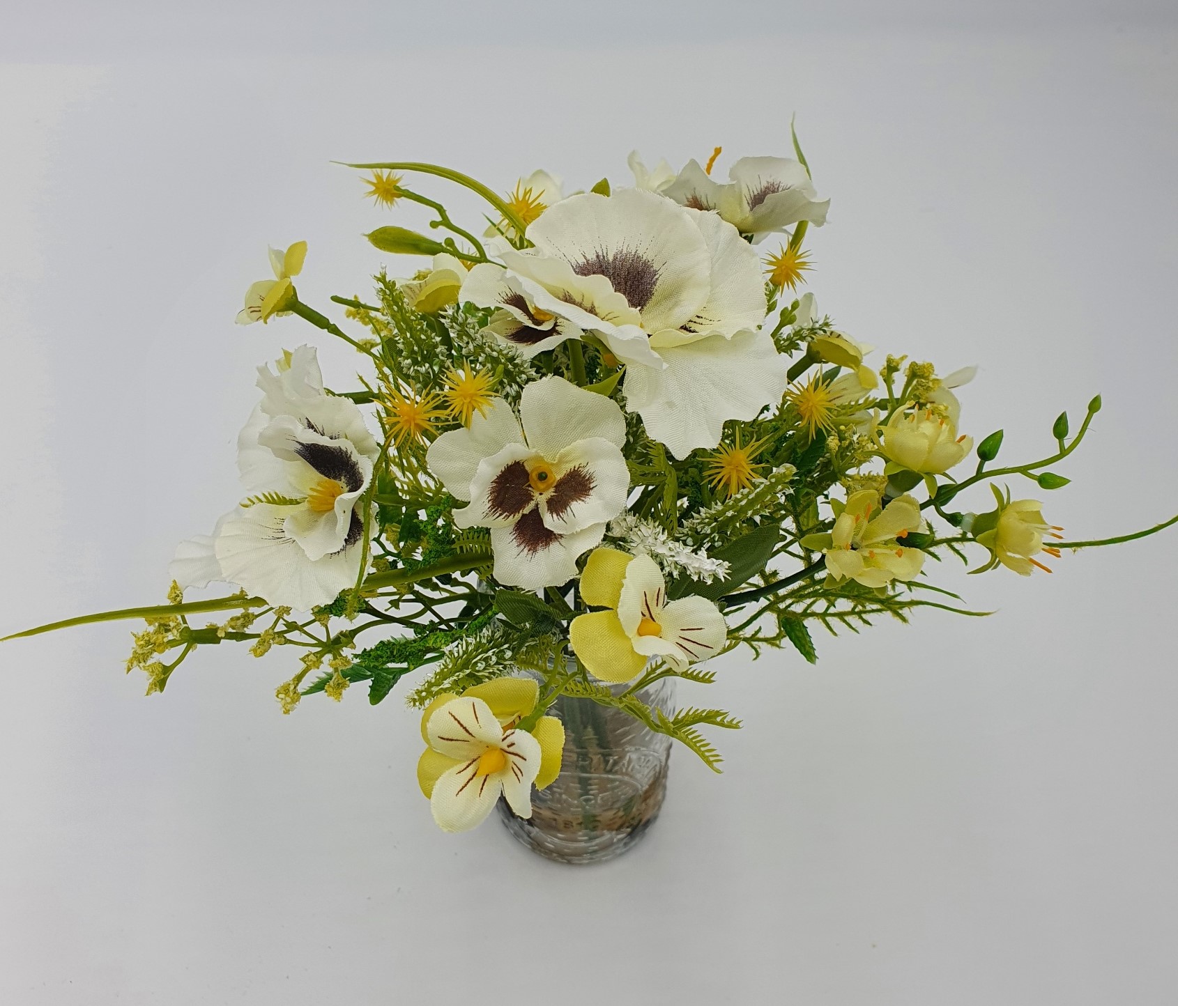 Pansy & Blossom In Milk Bottle - Image 2