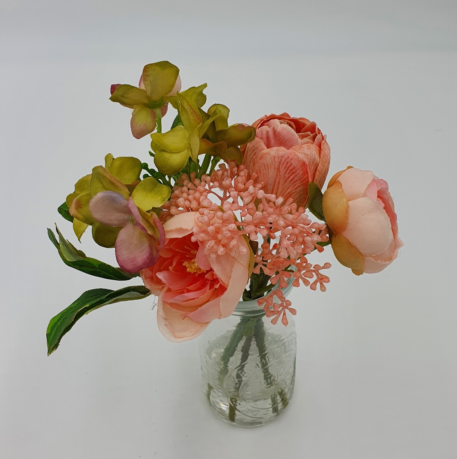 Tulip, Peony & Hydrangea In Bottle - Image 2