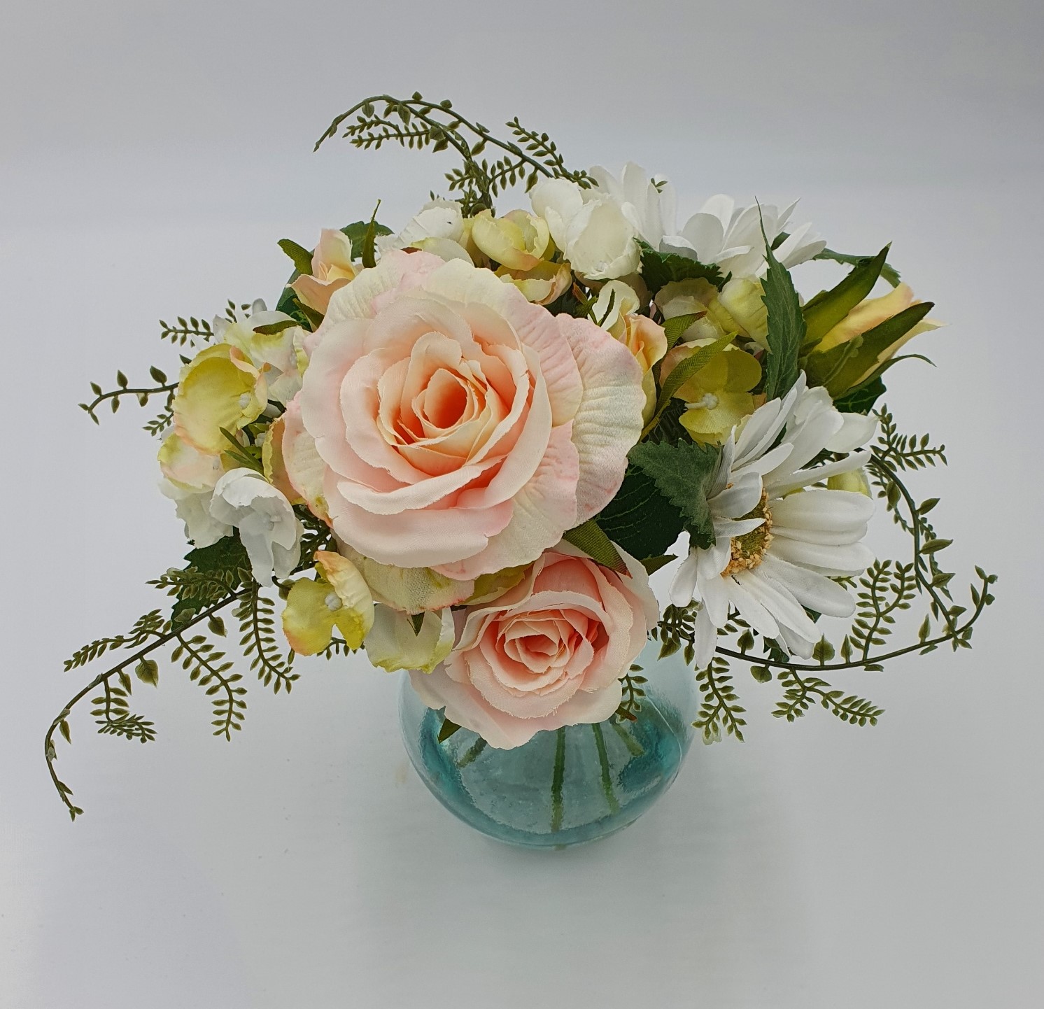 Roses And Daisies In Vase - Image 2