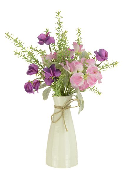 Sweet Pea Mix In Ripple Vase