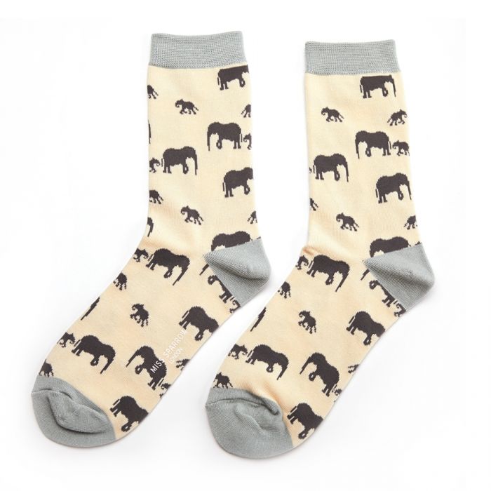 Bamboo Elephants Ladies Socks