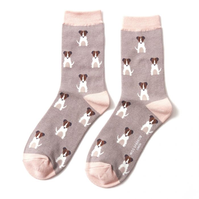 Bamboo Jack Russells Ladies Socks