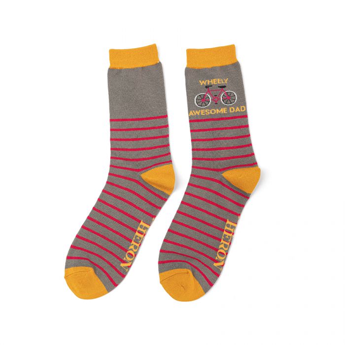 Bamboo Wheely Awesome Dad Men's Socks