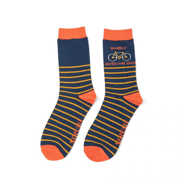 Bamboo Wheely Awesome Dad Men's Socks