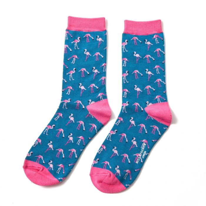 Bamboo Wild Flamingos Ladies Socks