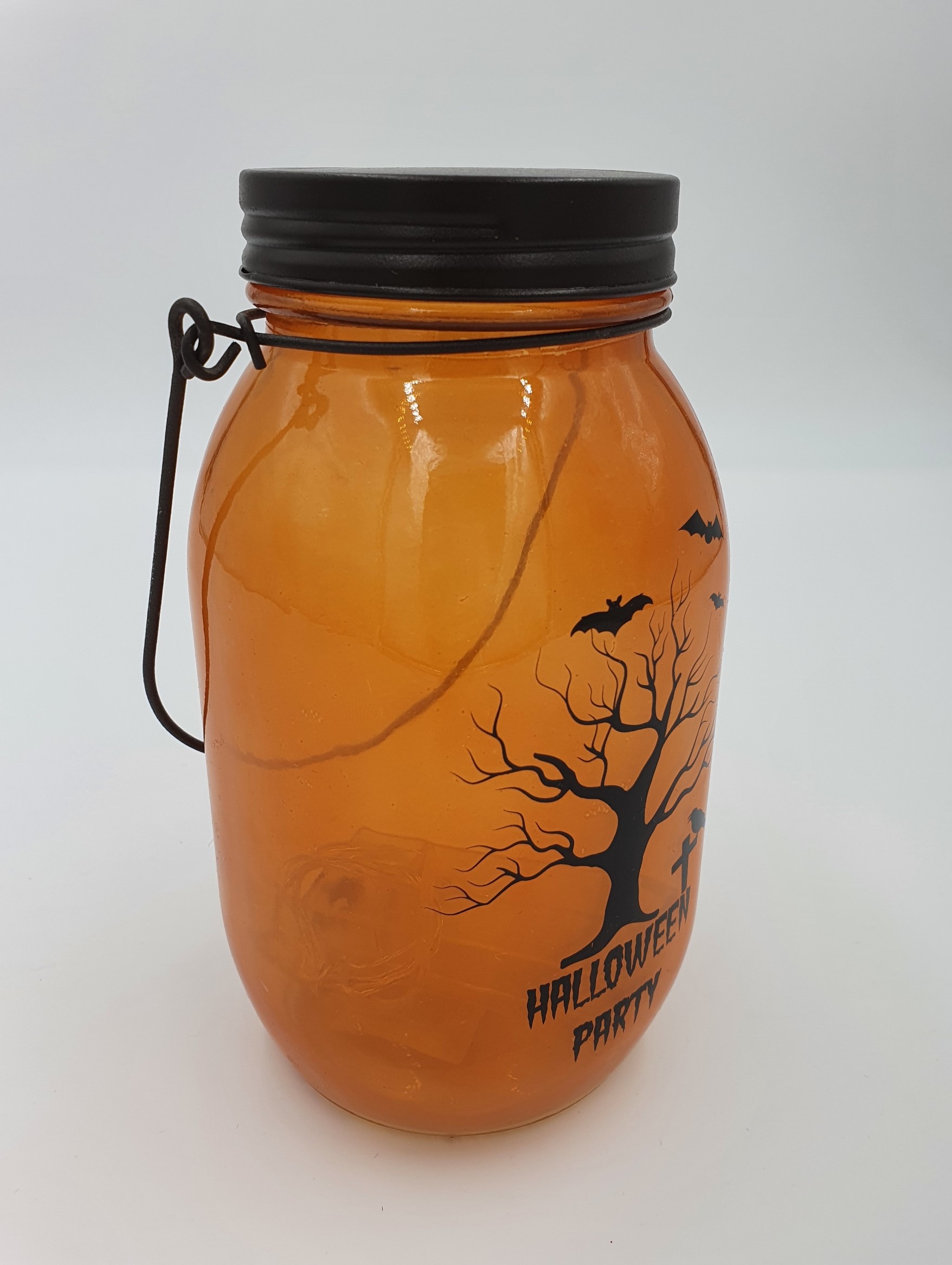 Halloween Light Up Jar Orange - Image 3