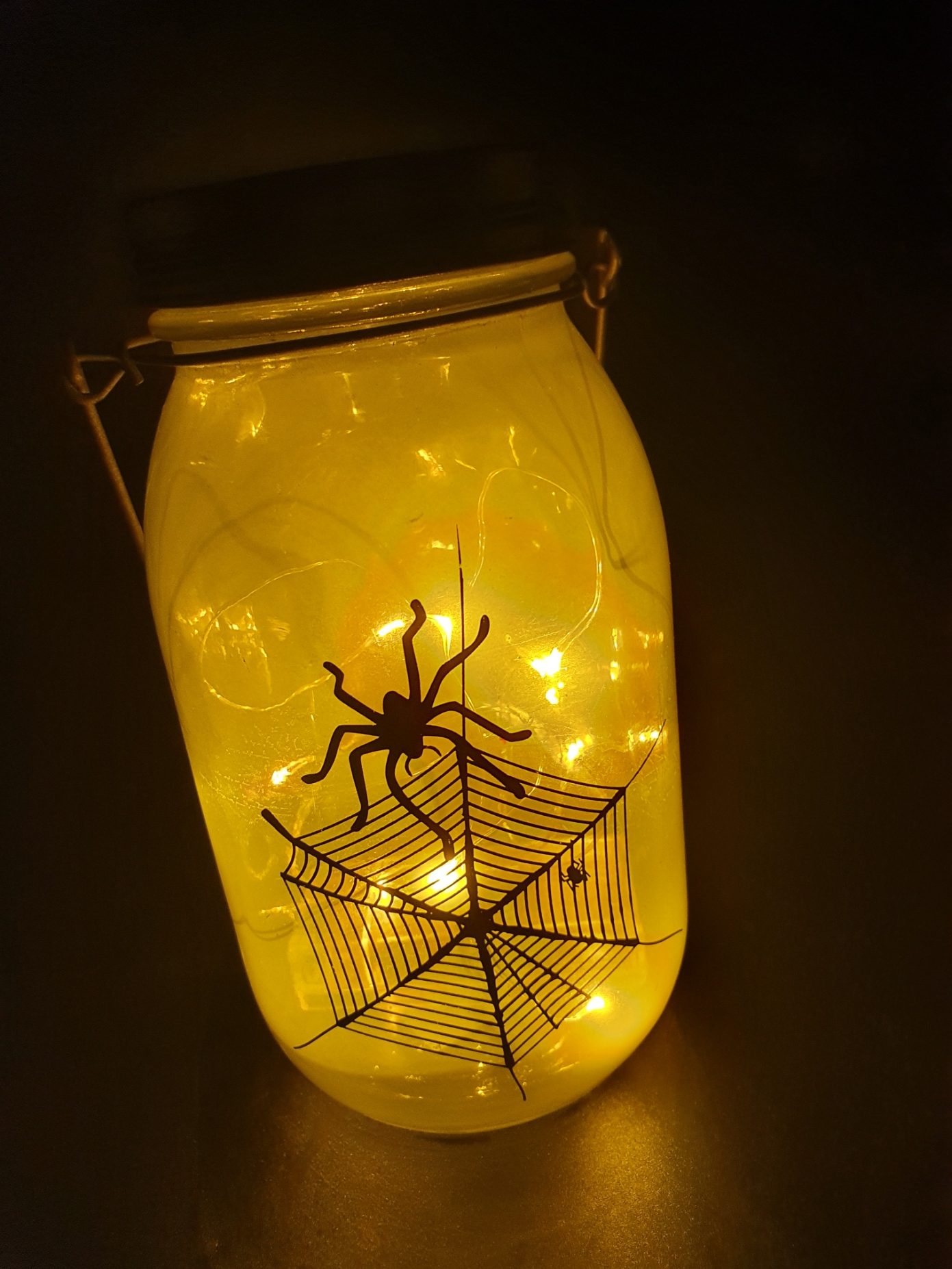 Halloween Light Up Jar Green