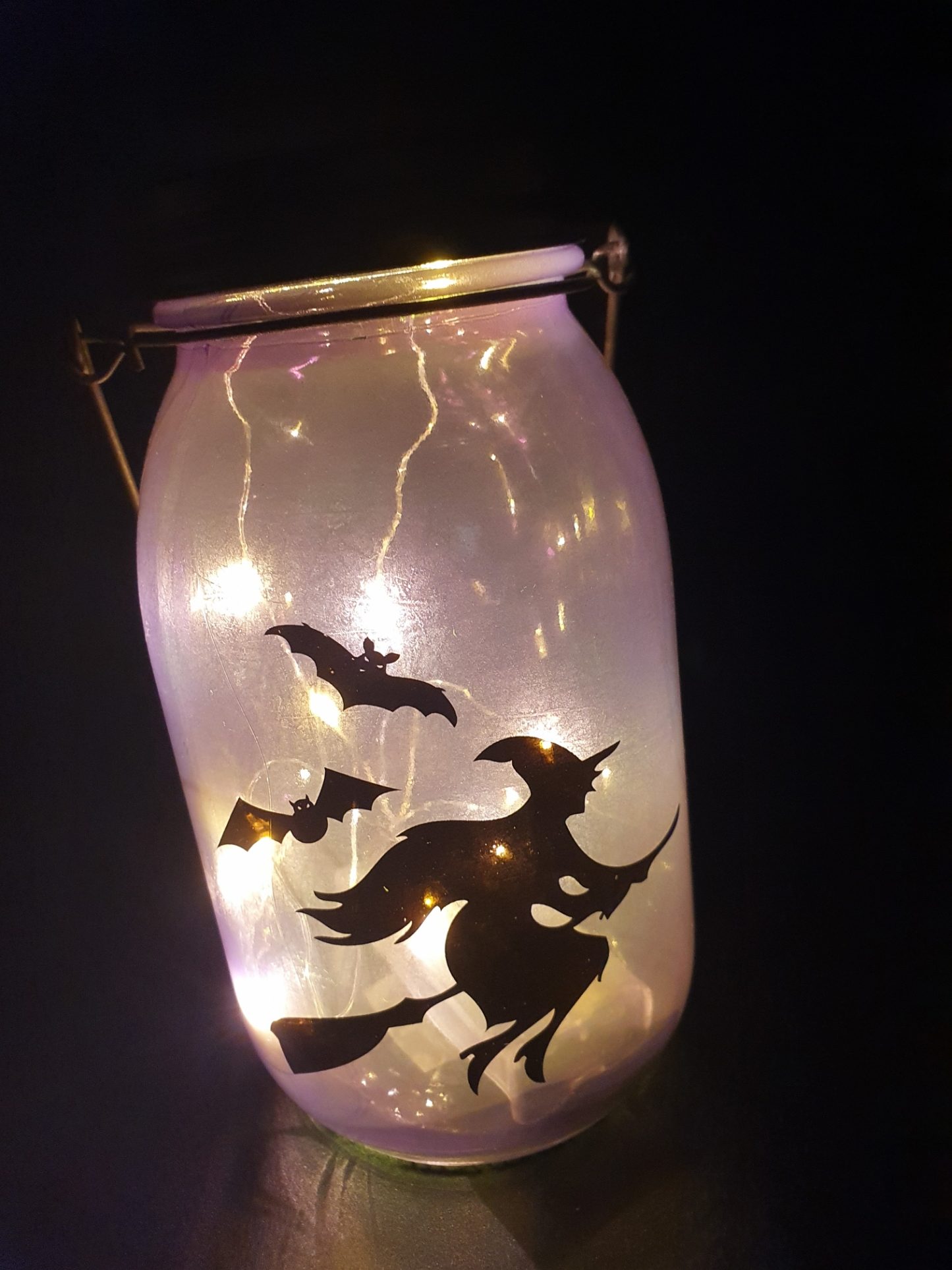 Halloween Light Up Jar Purple