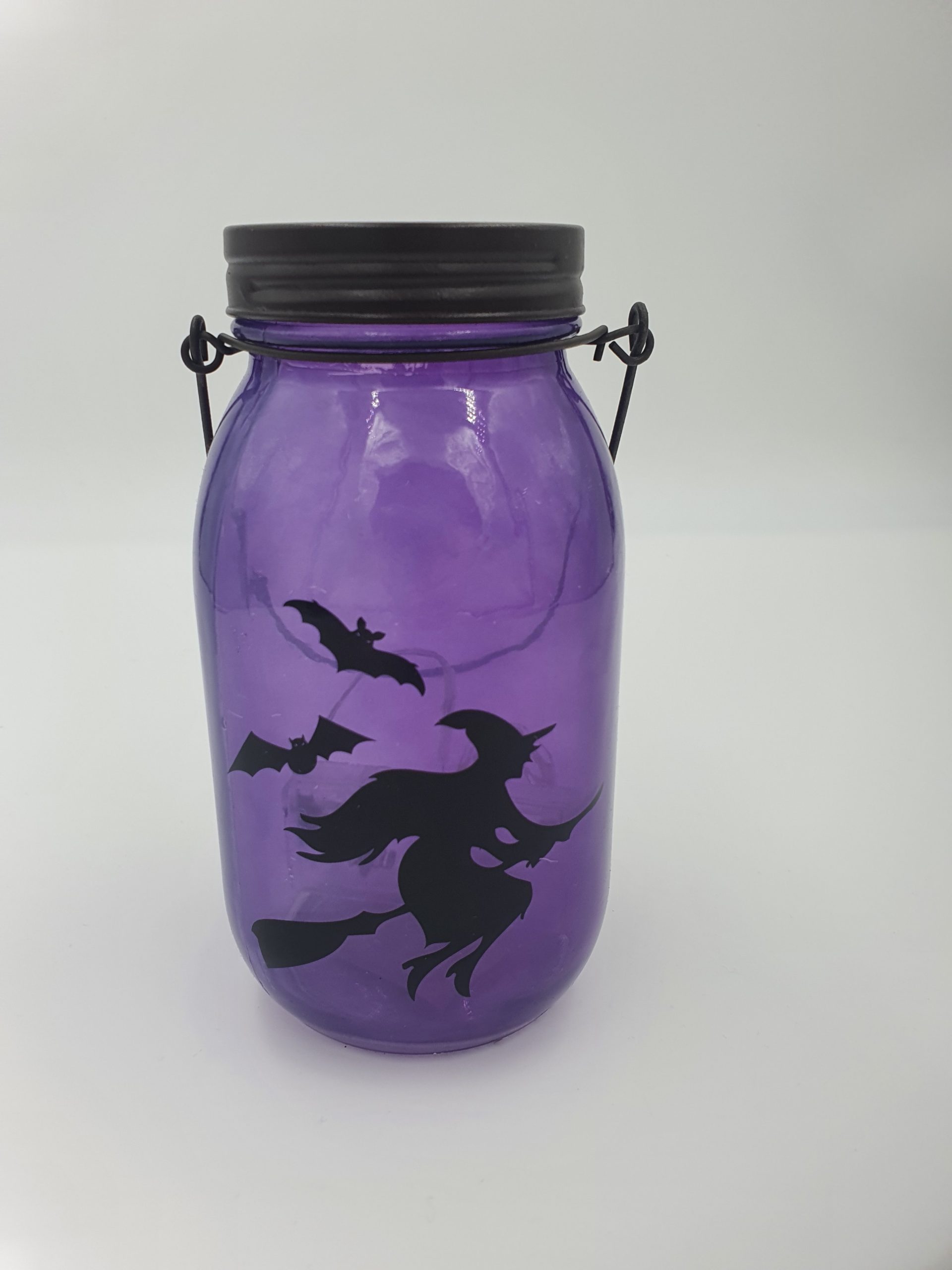 Halloween Light Up Jar Purple - Image 2
