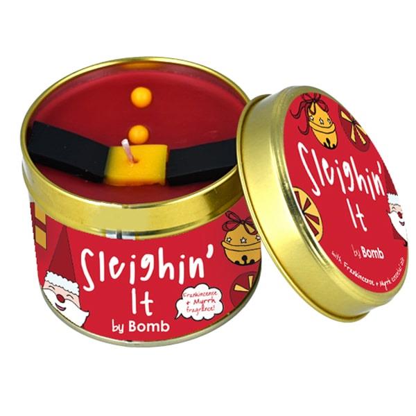 Sleighin' It Tinned Candle